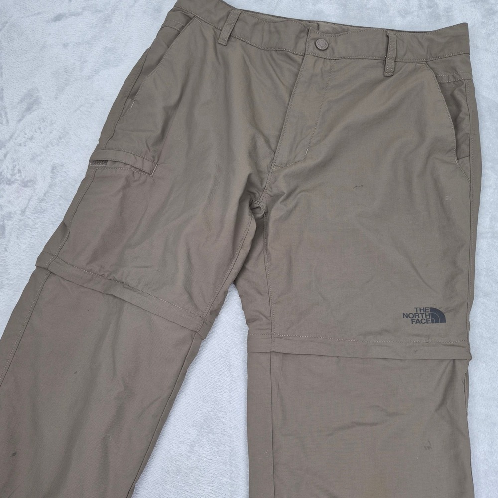 34 Short The North Face Mens Convertible Hiking Pants Shorts Brown Zip Off Cargo